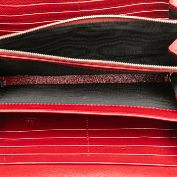 GUCCI Authentic Red Leather Shoulder Bag - Picture 6 of 9